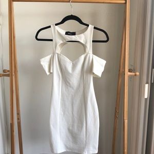 Nastygal white bodycon dress